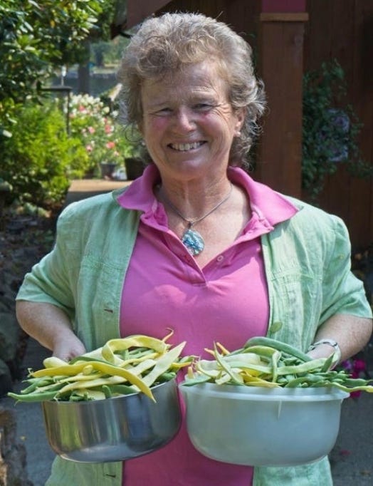 Portrait of Annette with her summer crops