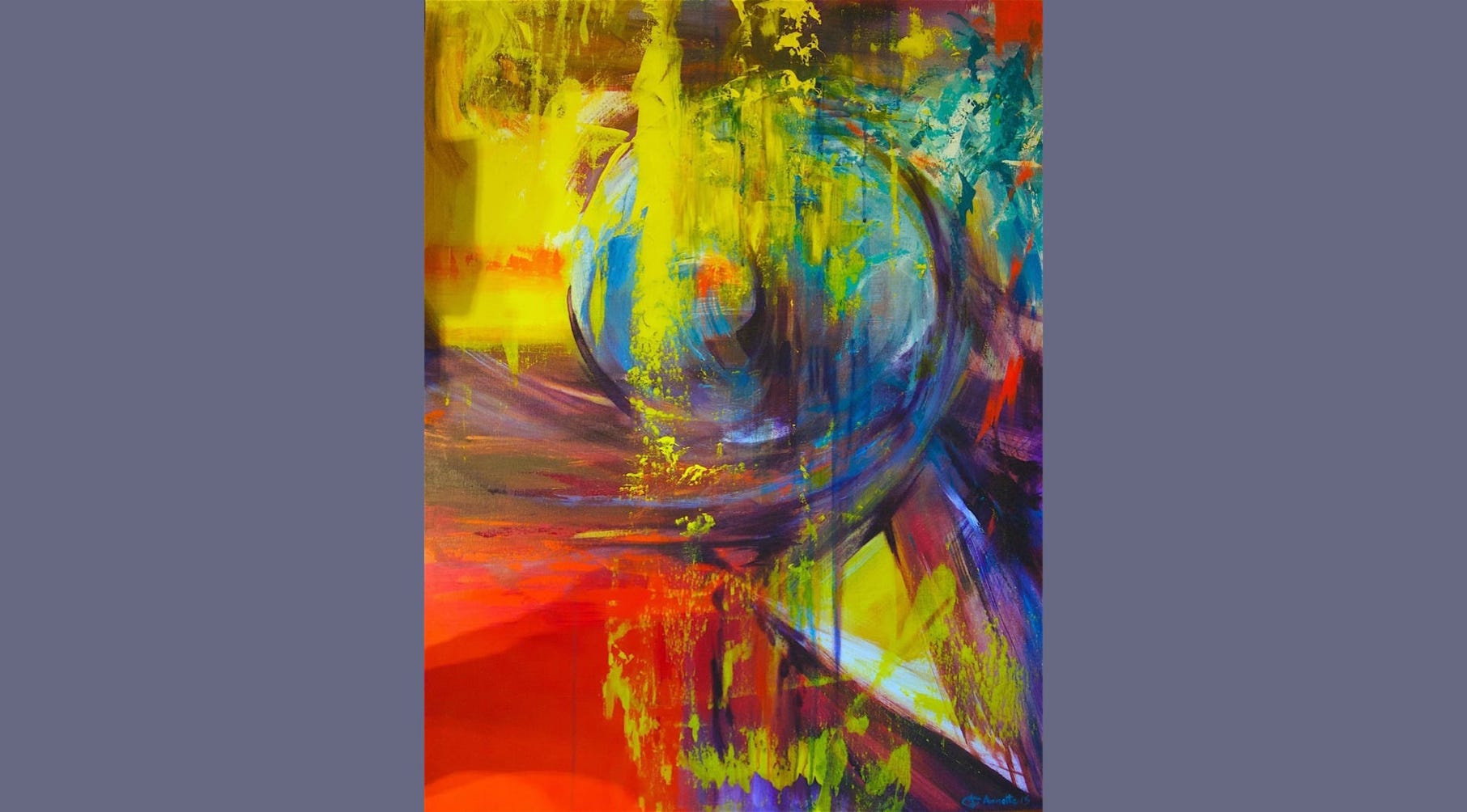 Colorful abstract painting by Annette